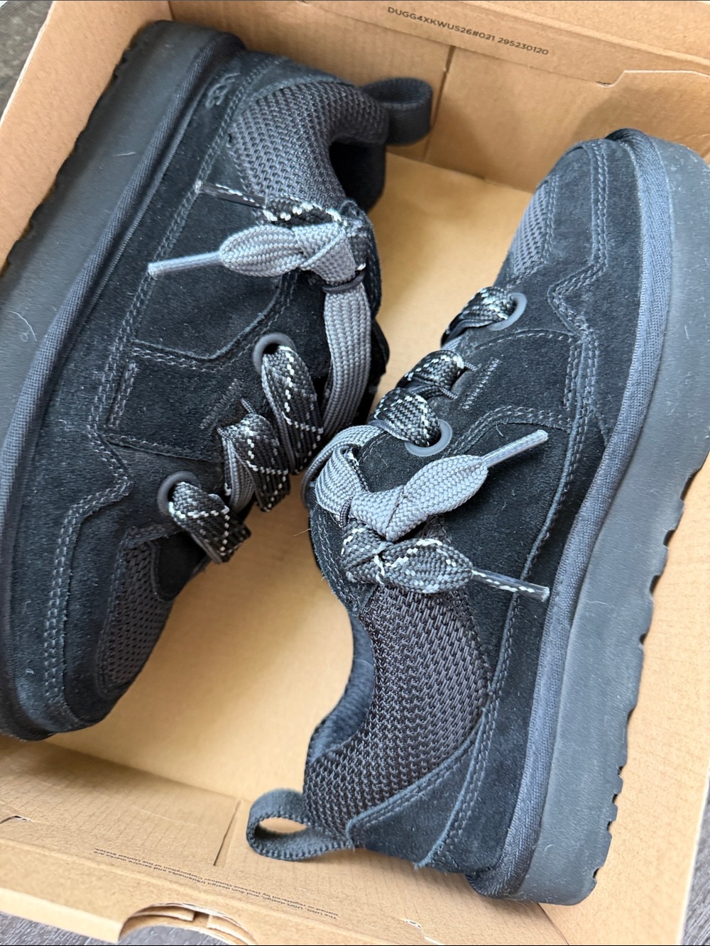 UGG Women’s black Suede & Mesh Athletic Sneakers